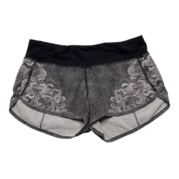 Lululemon Speed Short Florence Speed Short White Black / Black - Picture 1 of 3